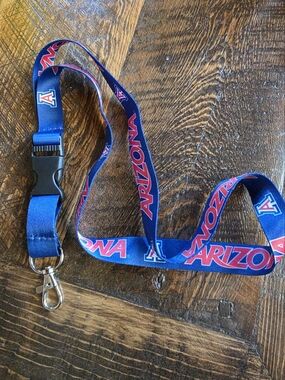 Arizona State Wildcats Blue & Red Lanyard with Detachable Clip UofA Like New